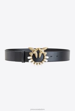 Belts | Love Birds belt with pearls Pinko BLACK-ANTIQUE GOLD T8J28971