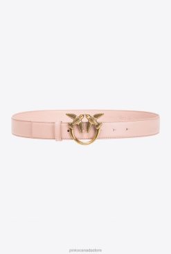Belts | Love Birds leather belt Pinko DUSTY PINK-ANTIQUE GOLD T8J281002