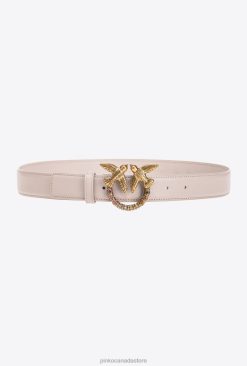 Belts | Love Birds leather belt Pinko PENGUIN GREY-ANTIQUE GOLD T8J28969