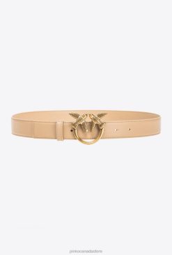 Belts | Love Birds leather belt Pinko SAND-ANTIQUE GOLD T8J281005