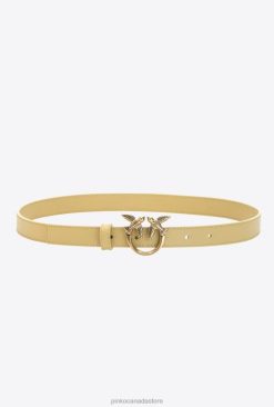 Belts | Love Birds thin leather belt Pinko PAMPA-ANTIQUE GOLD T8J281035