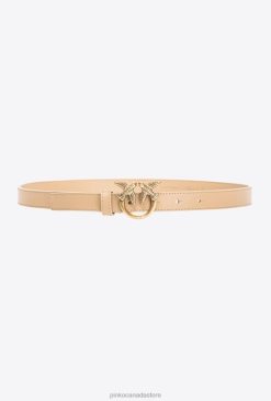Belts | Love Birds thin leather belt Pinko SAND-ANTIQUE GOLD T8J28983