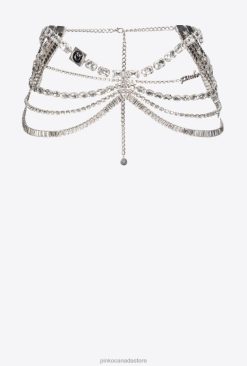 Belts | Multi-strand jewel belt Pinko NICKEL/CRYSTAL T8J281062