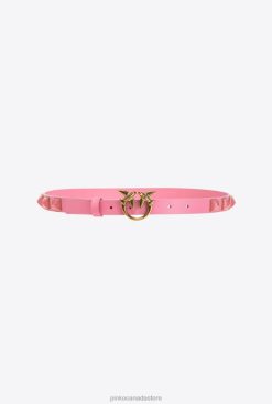 Belts | Thin Love Birds belt with studs Pinko MARINE PINK-ANTIQUE GOLD T8J28985