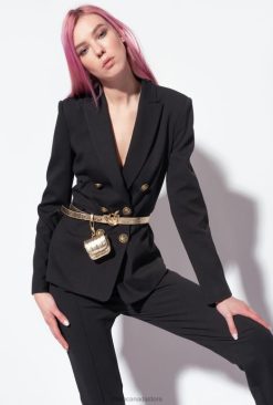 Blazers | Blazer with jewel buttons Pinko LIMO BLACK T8J28622