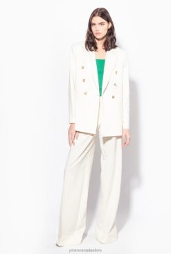 Blazers | Blazer with satin lapels Pinko VANILLA ICE-CREAM WHITE T8J28591