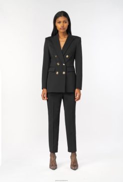 Blazers | Double-breasted full Milano blazer Pinko LIMO BLACK T8J28575