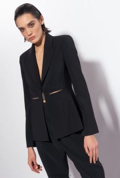 Blazers | Elegant stretch blazer Pinko LIMO BLACK T8J28584