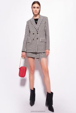 Blazers | Gingham blazer Pinko BLACK/ECRU T8J28632