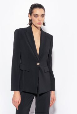 Blazers | Single-breasted stretch blazer Pinko LIMO BLACK T8J28561