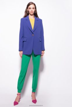 Blazers | Single-breasted stretch crêpe blazer Pinko SPECTRE BLUE T8J28635