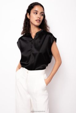 Blouses | Sleeveless satin blouse Pinko LIMO BLACK T8J28304