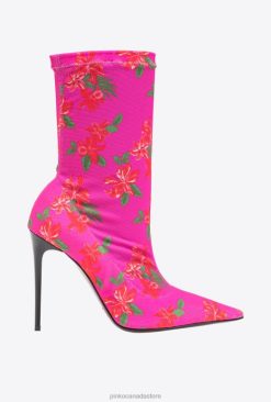 Boots | Printed mesh ankle boots Pinko MULTI FUCHSIA/RED T8J281109