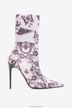Boots | Printed mesh ankle boots Pinko NUDE/BLACK T8J281108