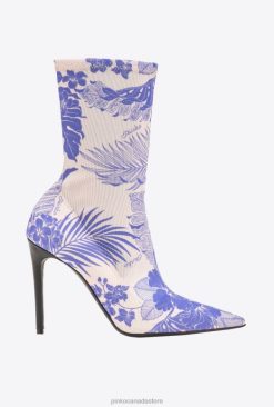 Boots | Printed mesh ankle boots Pinko PURPLE/NUDE T8J281107