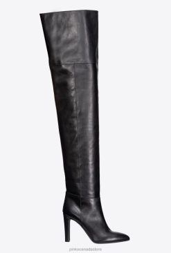 Boots | Thigh-high leather boots Pinko LIMO BLACK T8J281105