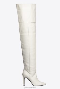 Boots | Thigh-high leather boots Pinko WHITE T8J281106