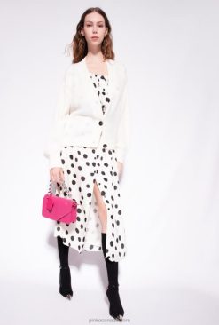 Cardigan | Cropped rib-knit cardigan Pinko SILK WHITE T8J28552