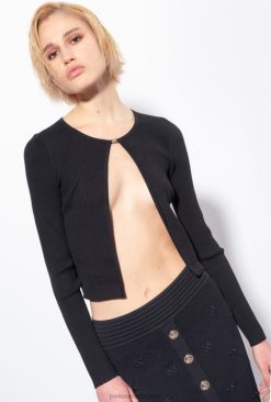Cardigan | Ribbed open cardigan Pinko LIMO BLACK T8J28512