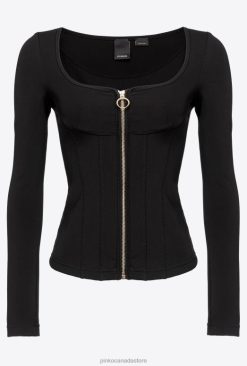 Casual Jackets | Slim-fitting neoprene jacket Pinko LIMO BLACK T8J28614