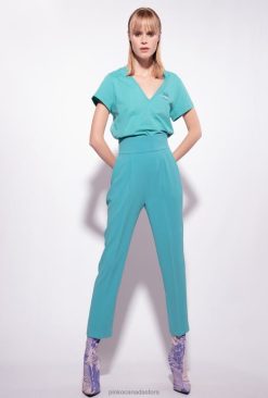 Casual Trousers | High-waisted stretch crêpe trousers Pinko BLUE T8J28746