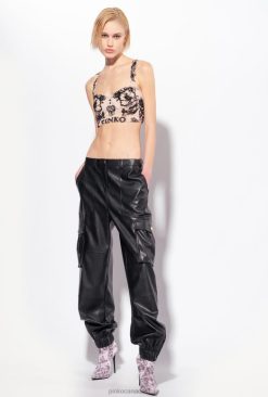 Casual Trousers | Leather-look cargo trousers Pinko LIMO BLACK T8J28639
