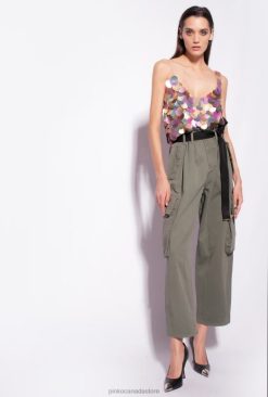 Casual Trousers | Oversized cargo trousers Pinko CYPRESS GREEN T8J28648