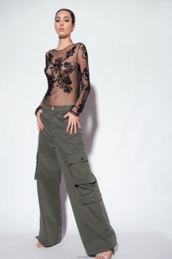Casual Trousers | Oversized cargo trousers Pinko GREY-GREEN T8J28638