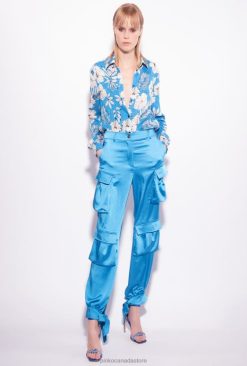 Casual Trousers | Satin cargo trousers Pinko DIRECTOR BLUE T8J28763
