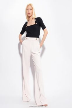 Casual Trousers | Trousers with golden buttons Pinko CLOUD PINK T8J28660