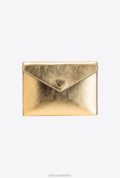 Clutch Bags | Laminated flat bag Pinko ANTIQUE GOLD T8J281203