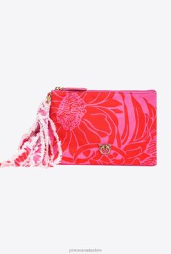 Clutch Bags | Recycled canvas Flat Bag with print Pinko PINK/RED T8J281278