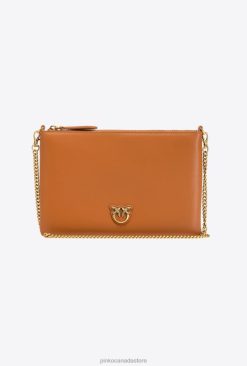 Crossbody Bags | Flat LoveBag Simply Pinko COGNAC-ANTIQUE GOLD T8J281191