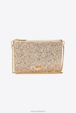 Crossbody Bags | Glittery Classic Flat Love Bag Pinko ANTIQUE GOLD T8J281199