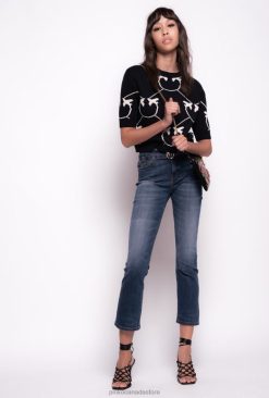 Jeans | Bootcut jeans with Love Birds belt Pinko MOSTRINE BLUE T8J28895