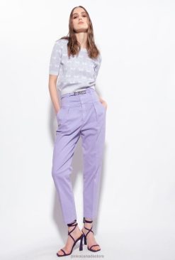 Jeans | Bustier-style trousers with belt Pinko PURPLE T8J28859