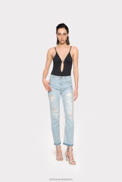 Jeans | Slim denim jeans with rip and tear detail Pinko LIGHT BLEACH WASH T8J28893