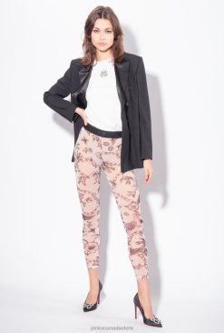 Jogging Wear and Leggings | Leggings with tattoo print Pinko NUDE/BLACK T8J28711