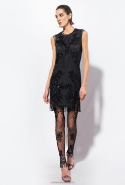 Jogging Wear and Leggings | Tulle leggings with tattoo embroidery Pinko LIMO BLACK T8J28768