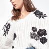 Jumpers | Graphic floral-print pullover Pinko WHITE/BLACK T8J28499