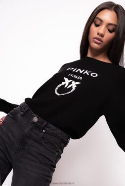 Jumpers | Love Birds pullover Pinko BLACK/WHITE T8J28527