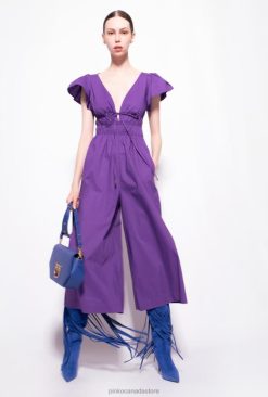Jumpsuits and Dungarees | Cotton poplin jumpsuit Pinko PRIDE PURPLE T8J28151