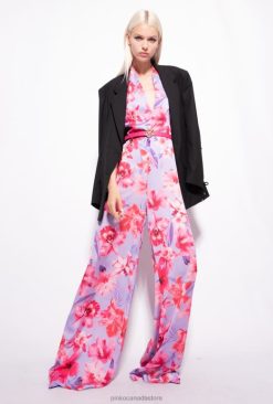 Jumpsuits and Dungarees | Floral-print jumpsuit Pinko LILAC/LIGHT PINK/FUCHSIA T8J2897