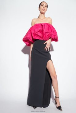 Long Dresses | Galleria taffeta dress Pinko BLACK/FUCHSIA T8J28212