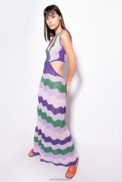 Long Dresses | Long crochet dress Pinko MULT. GREEN/LILAC T8J28128