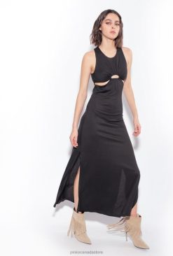 Long Dresses | Long dress with cut-out detail Pinko LIMO BLACK T8J285