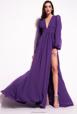 Long Dresses | Long, elegant chiffon dress Pinko VIOLA PURPLE T8J28183