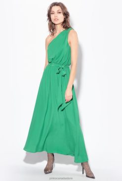Long Dresses | Marocain crepe one-shoulder dress Pinko AMAZON T8J2810