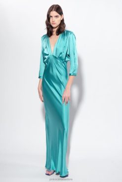 Long Dresses | Satin dress with bow Pinko BLUE T8J28169