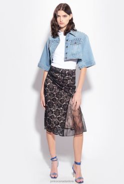Long Skirts | Long lace skirt Pinko LIMO BLACK T8J28813